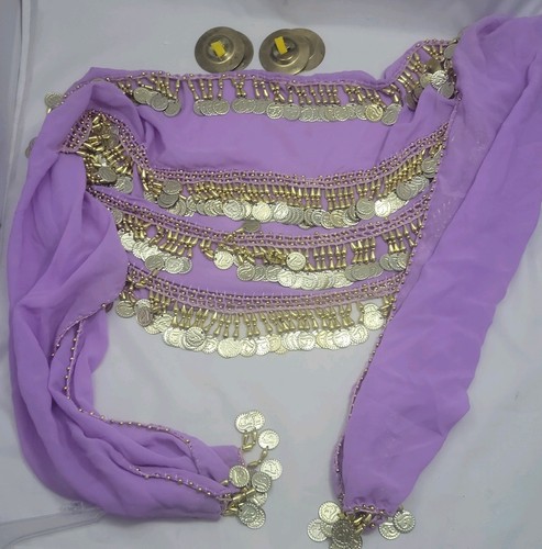 Purple belly dancing - dancing, scarf