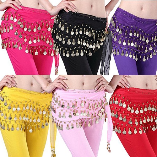 Belly dance hip scarf chiffon - dance,